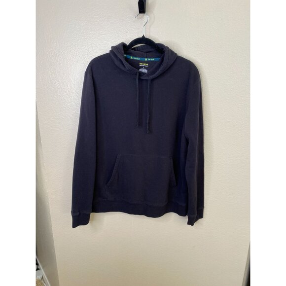 Tek Gear Ultrasoft Fleece Mens Black Pullover Hoodie L Kangaroo Pocket - Picture 1 of 5